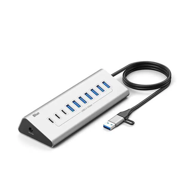Alt view image 2 of 3 - USB 5Gbps HUB USB 3.0 Dock Station High Speed Multifunction USB HUB Adapter for Laptop PC 10 Port EU Plug