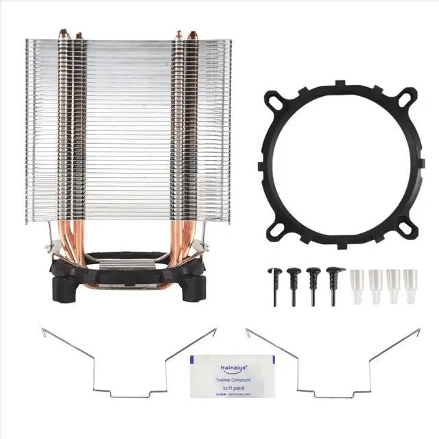 Alt view image 3 of 3 - Fanless CPU Cooler 12Cm Fan 6 Copper Heatpipes Fanless Cooling Radiator for LGA 1150/1151/1155/1156/775