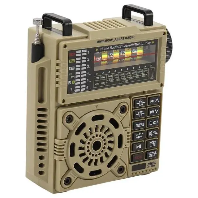 Alt view image 2 of 3 - Full-Band AM/FM SW FM Radio Receiver Ham Radio Emergency Shortwave SOS Alert Amateur Radio