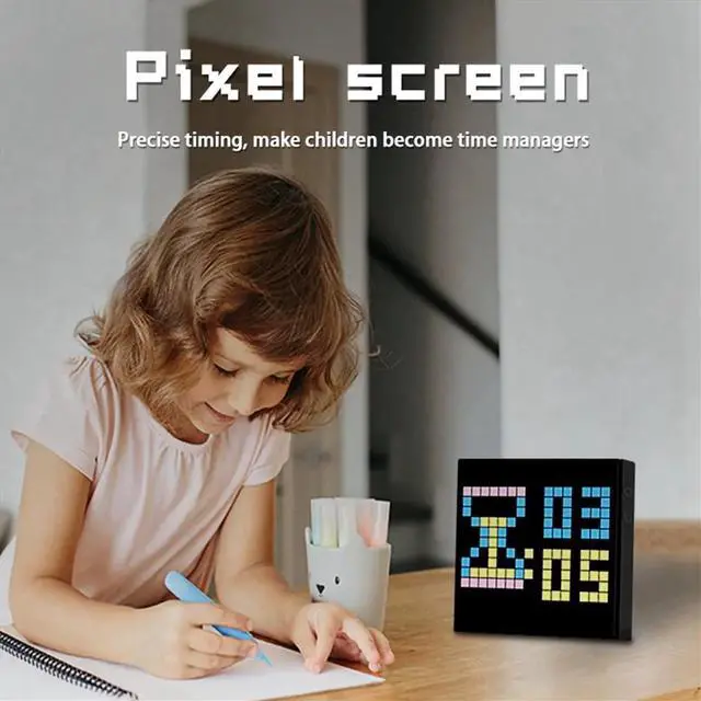 Main image of LED Pixel APP Cellphone Control Display 16x16 Programmable Night Light LED Screen Pixel Screen Bedside Light UK Plug