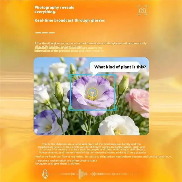 Alt view image 2 of 3 - AI Glasses Smart AI Glasses Anti-Blue Light With Camera Bluetooth Translation Call/Conference Recording Functionalit