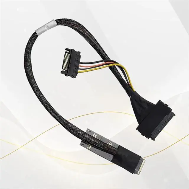 Alt view image 2 of 3 - PCIe 4.0 M.2 to SFF-8639 U.2 SSD Adapter Cable Extension Cable High-Speed Data Transfer Plug-and-Play 42CM