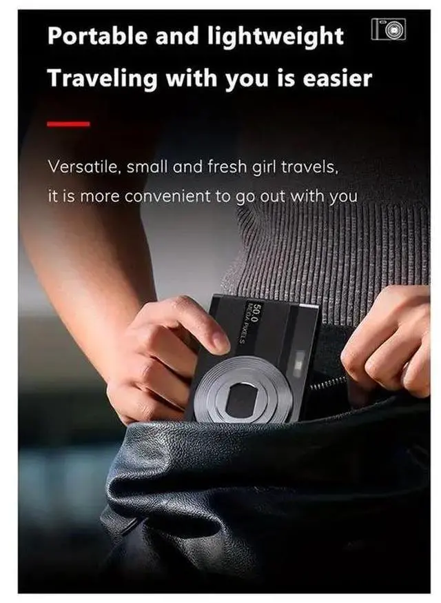 Alt view image 2 of 3 - HD Digital Camera Mini Student Activity CCD Selfie Card Camera 50 Million Pixels 2.2 Inch Display For Travel