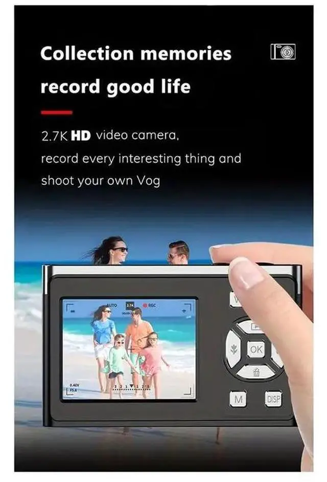 Alt view image 3 of 3 - HD Digital Camera Mini Student Activity CCD Selfie Card Camera 50 Million Pixels 2.2 Inch Display For Travel