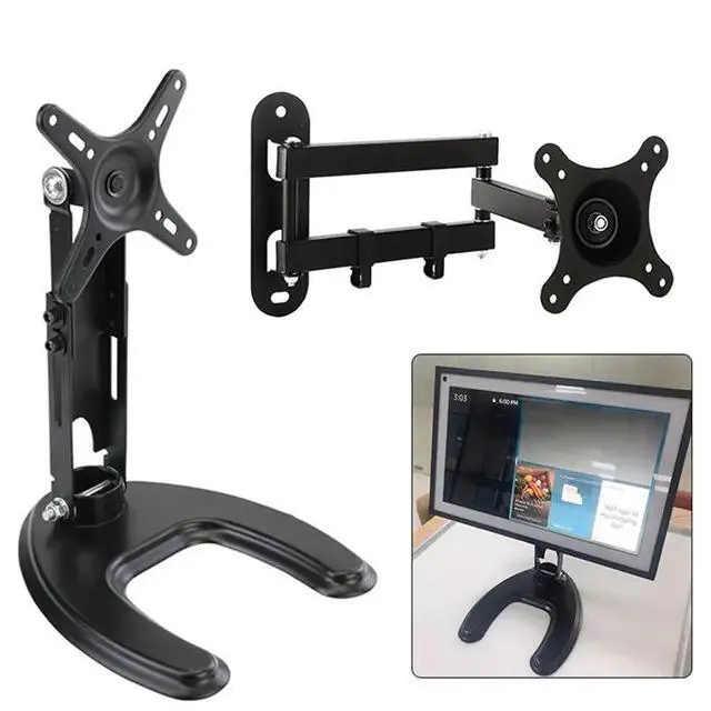 Alt view image 3 of 3 - Monitor Stand for Height Adjustable 360° Rotating Stand Tablet Support Desk Smart Display Holder