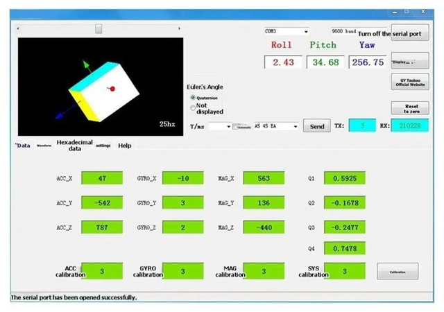 Alt view image 2 of 3 - 955V2 BNO85 9- Sensor Gyroscope Accelerometer Magnetometer Module