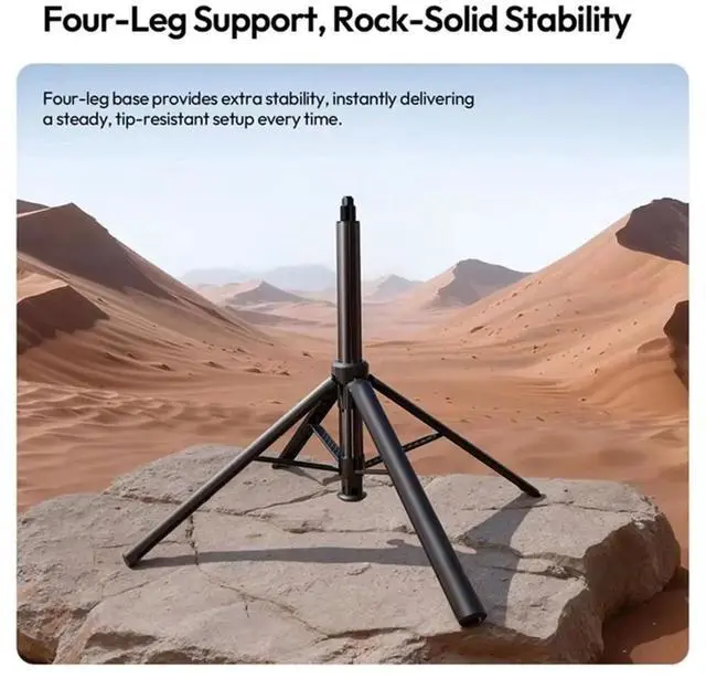 Main image of TT91 Auto-Open Extension Pole Selfie Stick Ground Tripod with 1/4'' Mount for Action Camera for Vlog Video