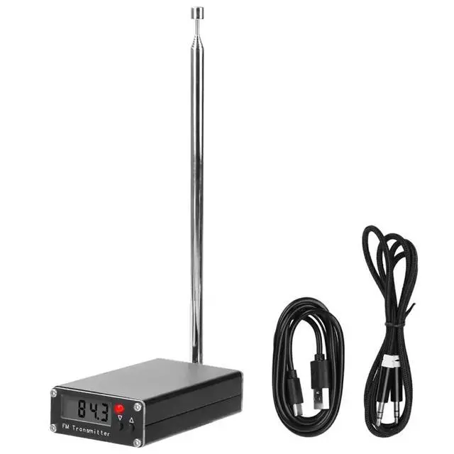 Alt view image 2 of 3 - 0.5W FM Transmitter Digital Display Long Range 2000 Meters Stereo Broadcast 76-108Mhz Radio Station Equipment