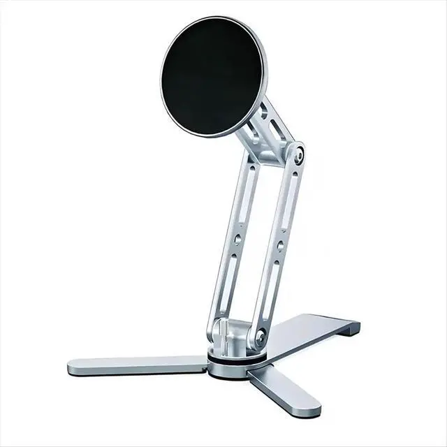 Alt view image 3 of 3 - 2-in-1 for Phone Tablet Holder Stand Selfie Stick Aluminum 360°Rotatable Foldable for Travel&Desktop