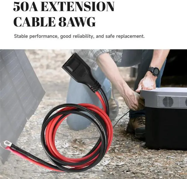 Alt view image 3 of 3 - 50A Extension Cable 8AWG,Expansion Adapter Cable for , for Additional Cable 1.5m