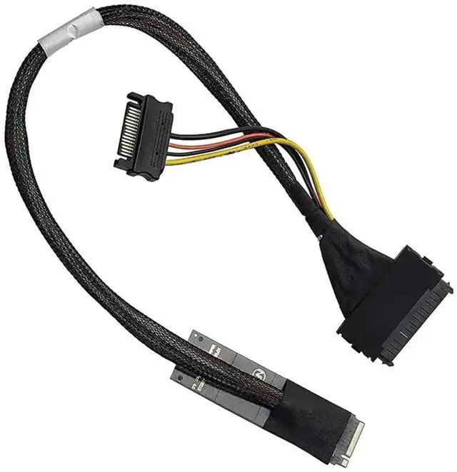 Alt view image 3 of 3 - PCIe 4.0 M.2 to SFF-8639 U.2 SSD Adapter Cable Extension Cable High-Speed Data Transfer Plug-and-Play 42CM