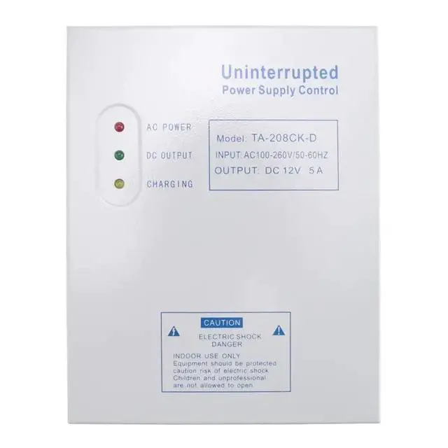 Alt view image 2 of 4 - 208CK-D AC 110-240V DC 12V/5A Door Access Control System Switching Supply Power UPS Power Supply