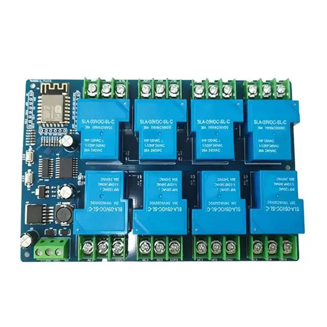 Alt view image 3 of 3 - ESP8266 ESP-12F Development Board 8 Channels DC 7-28/5V 30A Relay Module for DIY Smart Home and Industrial Control