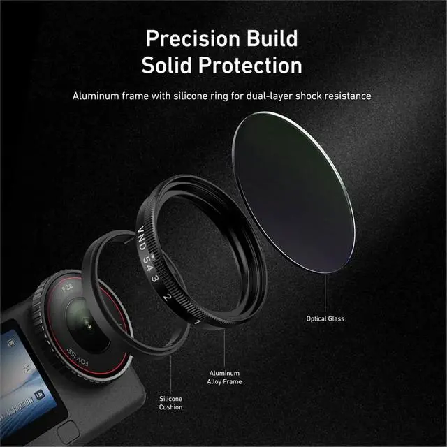 Alt view image 2 of 3 - CPL ND8 ND16 ND32 Quick Release Lens Filter Set for Action 6 Camera,Filter Frame Kit Camera Accessories