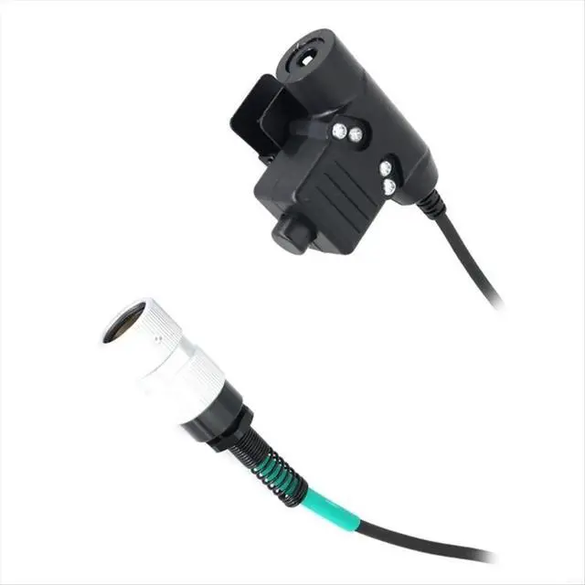 Alt view image 2 of 3 - U94 PTT Adapters Push to Talking Button WalkieTalkie Headsets Cable for PRC152 6 Pin Plug Radios