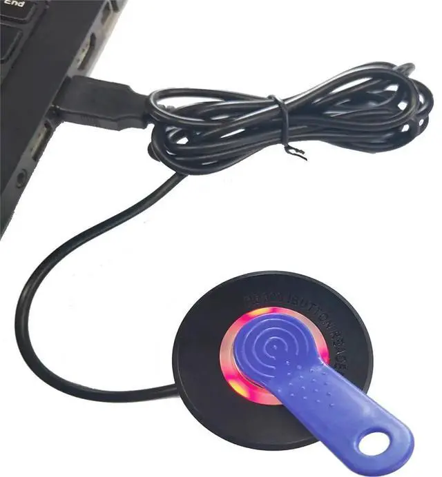 Main image of USB Magnetic TM Card & DS1990 IButton Reader for Access Control, POS Privileges and Cash Register Card s