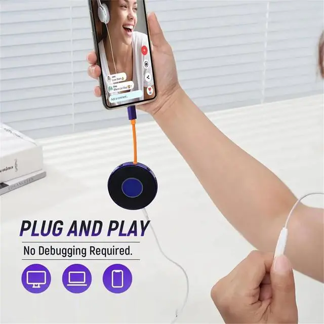Alt view image 3 of 6 - Live Dock A10 Audio Adapter with USB-C Music Recording Audio Interface for PC Computer Android Phones