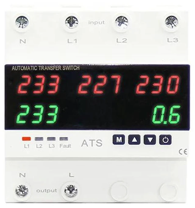 Alt view image 3 of 3 - Over Under Voltage Protector ATS Automatic Transfer Switch Phase Selector Uninterrupted Power Over Current Limiter 63A-AAAE