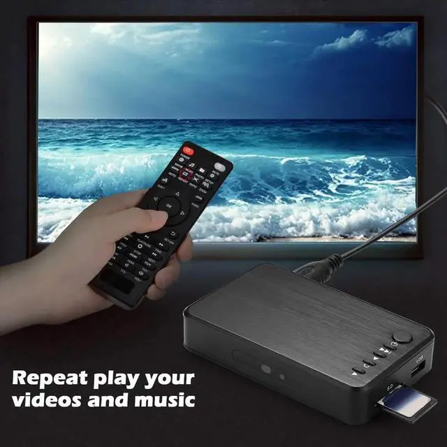 Main image of 1080P HD Multimedia Player Video Player 264 AV/VGA Output USB HDD Player for Broadcasting/Advertising EU Plug