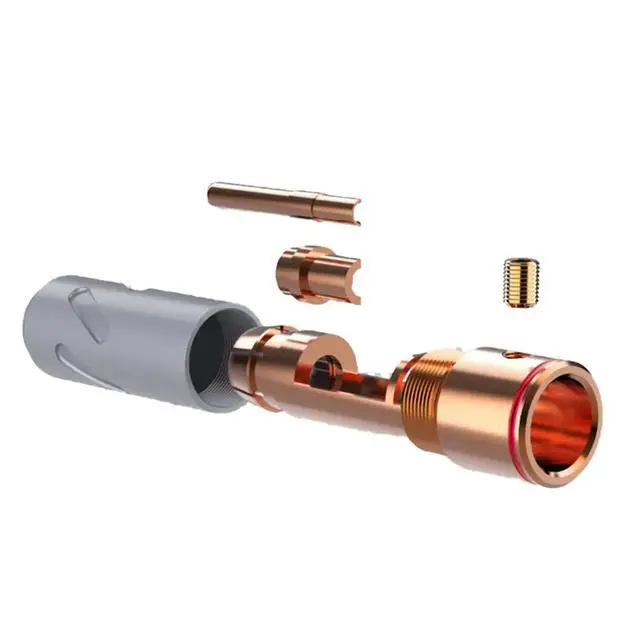 Alt view image 2 of 3 - Pure Copper Connector Plug Speaker Terminal for HiFi Audio Speaker Signal Cable DIY Amplifier Subwoofer R201G