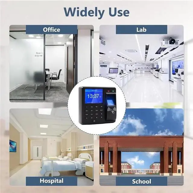 Alt view image 2 of 6 - RFID Enabled 1000 Fingerprints Fingerprint/Password ID Card Time Attendance Machine With Access Control Identification