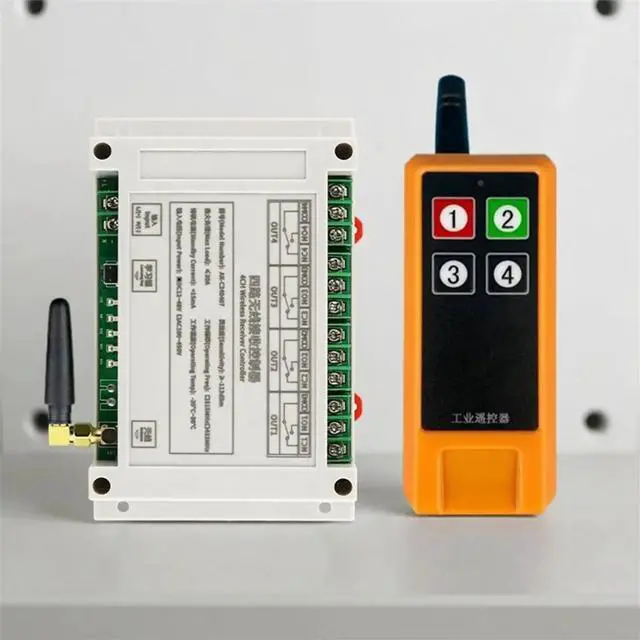Alt view image 2 of 3 - DC12V-48V 4CH Remote Control 30A Garage Doors Switch Transmitter LED Light Switch Relay+RF433Mhz Remote