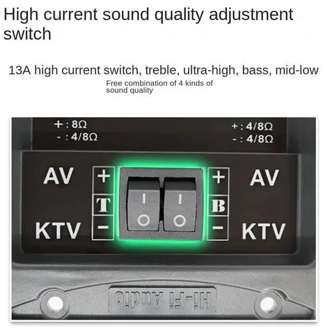 Main image of 800W 2 Way Speaker Audio Frequency Divider Treble Bass 2 Unit Crossover Filters DIY HIFI Home Theater Durable Easy To Use