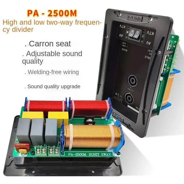 Alt view image 3 of 3 - 800W 2 Way Speaker Audio Frequency Divider Treble Bass 2 Unit Crossover Filters DIY HIFI Home Theater Durable Easy To Use