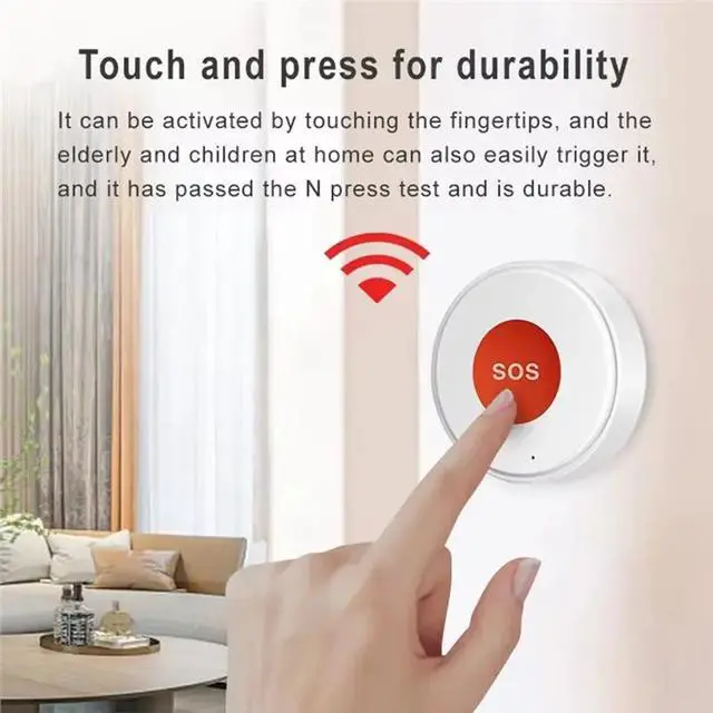 Alt view image 2 of 6 - Security Alarm SOS Button Tuya One Key Emergency Panic Device 3Pcs For Elderly Kids Home Smart Life Remote