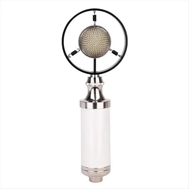 Alt view image 2 of 3 - Professional Condenser Wired Vintage Recording Studio Microphone for Live Broadcast White