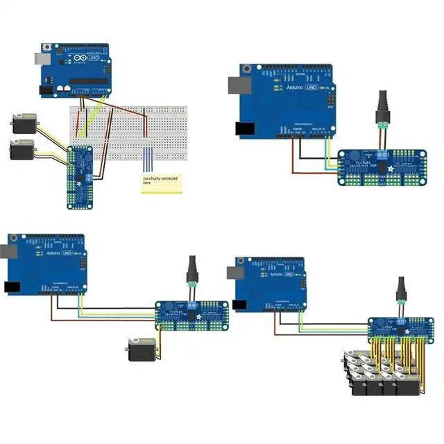 Alt view image 2 of 3 - 10pcs PCA9685 16 Channel 12-Bit PWM Servo Motor Driver IIC Module for and