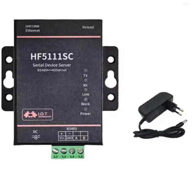 Alt view image 3 of 3 - RS485 to Ethernet Converter HF5111SC Support Modbus MQTT ( Replace HF5111S) EU Plug