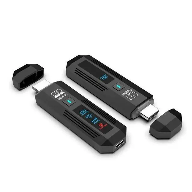 Alt view image 3 of 3 - 5G 50M -Compatible Transmitter and Receiver 1080P Transmitter Video Audio Extender for Laptop TV Projector
