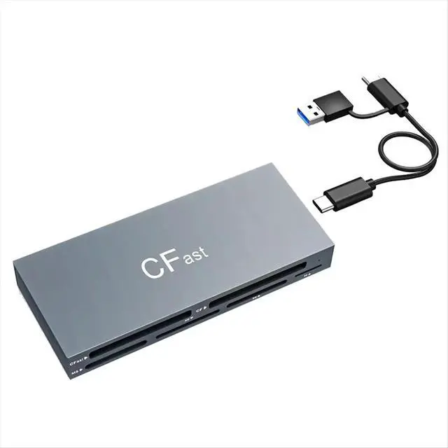 Alt view image 3 of 3 - 6 in 1 CFast Card Reader Read Simultaneously USB C CFast 2.0 Card Reader USB Card Reader for CFast//MS/SD/TF/XD Card