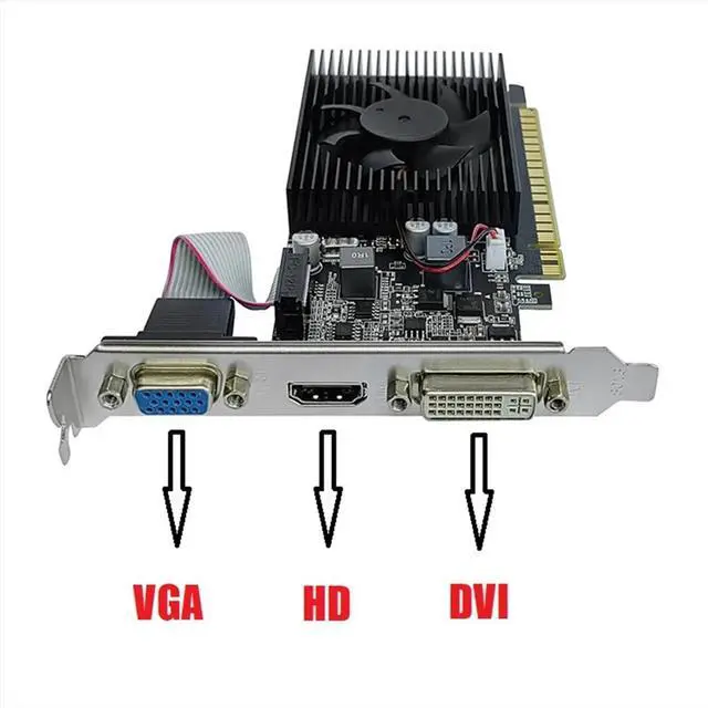 Main image of GT210 1GB DDR3 64Bit Graphics Card PCIE 2.0 40nm GPU -Compatible+VGA+DVI Desktop Video Card with 2 X Baffle