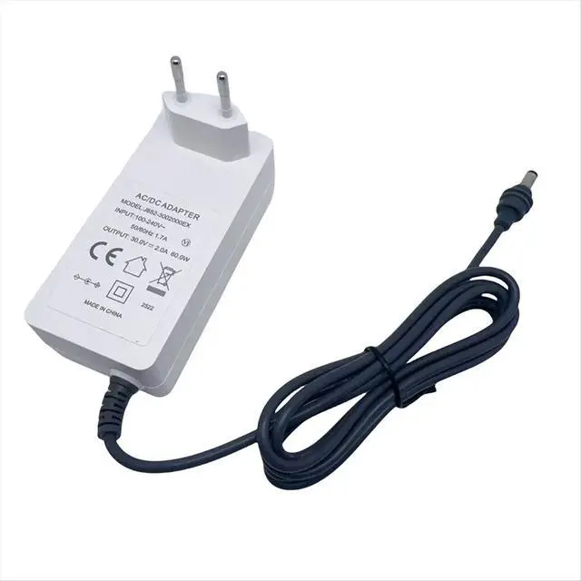 Alt view image 3 of 3 - For Mini Power Cable 60W AC to DC Adapter 30V 2A Output 18AWG Wire Plug and Play with Port Waterproof EU PLUG