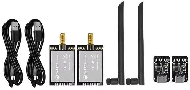 Alt view image 2 of 6 - DX-LR03 433-475Mhz 10KM Long Range 27dbm Transmission Power LoRa Module ASR6601 Uart Serial Port AT LoRa Module