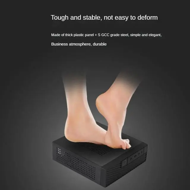 Main image of M06 Mini Desktop Case MINI-ITX PC Chassis Versatile and Efficient Industrial Control Case with Foot Stand