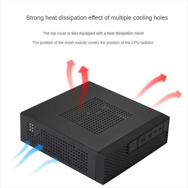 Alt view image 2 of 3 - M06 Mini Desktop Case MINI-ITX PC Chassis Versatile and Efficient Industrial Control Case with Foot Stand