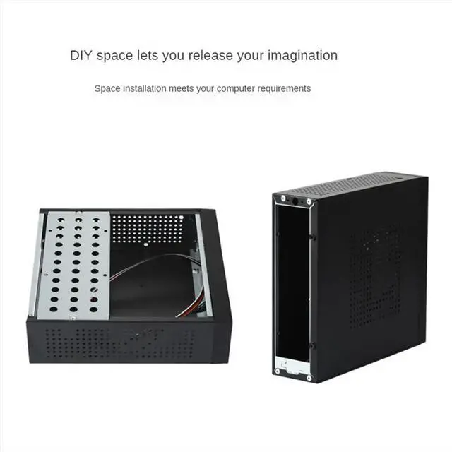 Alt view image 3 of 3 - M06 Mini Desktop Case MINI-ITX PC Chassis Versatile and Efficient Industrial Control Case with Foot Stand