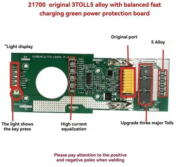Main image of 20Core Storage Box Case for BL1830 BL1850 1860 with 21700 Equalizer Circuit Protection Board