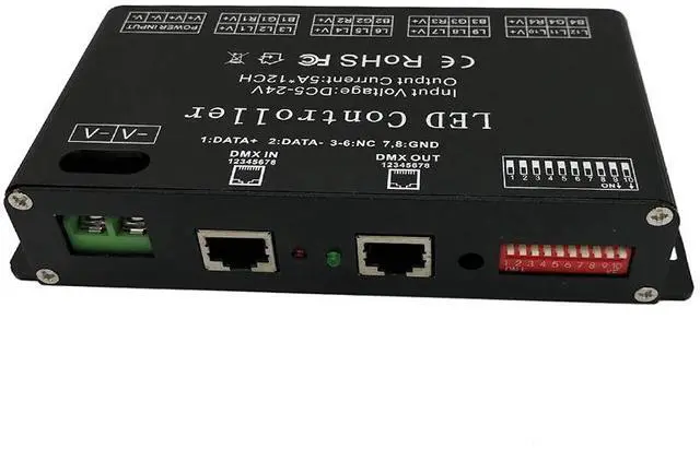 Alt view image 3 of 6 - 12 Channel Decoder RGB LED Controller 60A PWM DMX512 Dimmer Driver for RGB LED Strip and LED Module Light DC12V-24V