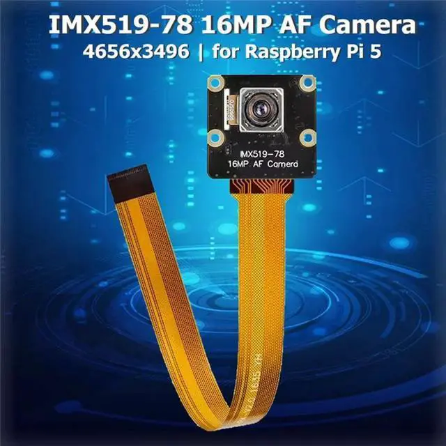 Alt view image 3 of 6 - For Raspberry Pi 5 16MP AF Camera Auto Focus IMX519-78 4656X3496 High-Resolution Industrial Grade Camera Module