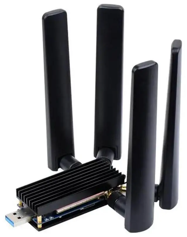 Main image of 5G DONGLE Adapter Expansion Board Blue With Four Antennas For Raspberry Pi Jetson Nano