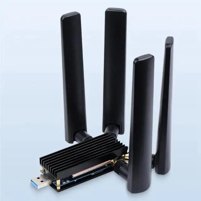 Alt view image 3 of 3 - 5G DONGLE Adapter Expansion Board Blue With Four Antennas For Raspberry Pi Jetson Nano