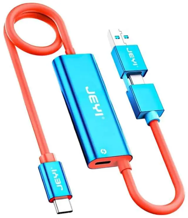 Alt view image 3 of 3 - Video Capture Card with 100W PD USB C to USB A/C Live and Record Video Audio Gaming for Switch 2/1/OLED