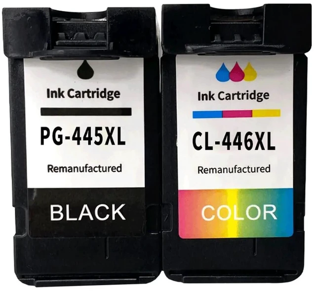 Alt view image 3 of 3 - For PG445XL CL446XL 2PK Replacement Ink Cartridges for PIXMAMG2540S MG2545s MG3040