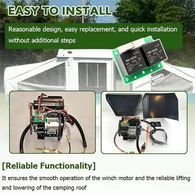Main image of R001751 Relay Fit for Up RV 12 Volt Motorized Winch Replaces Model P92001 Power Winch,RV Replacement Parts