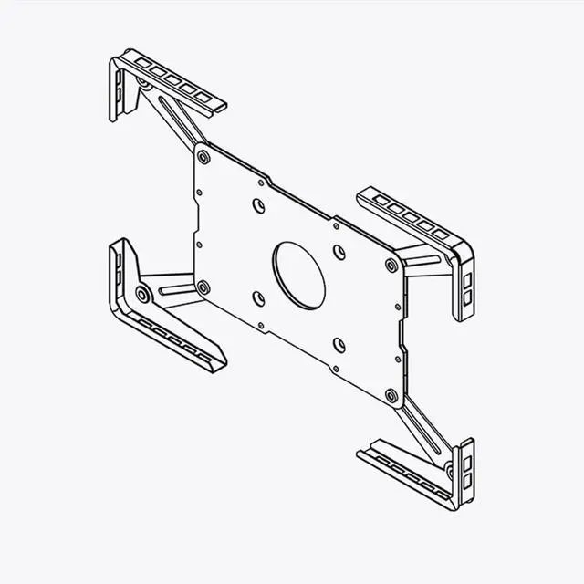 Alt view image 2 of 6 - Wall Mount Tablet Enclosure Adjustable Tablet Holder Tablet Bracket Wall Hanging or Desktop Stand Holder UTC-13 Black