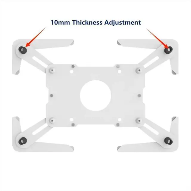 Alt view image 3 of 6 - Wall Mount Tablet Enclosure Adjustable Tablet Holder Tablet Bracket Wall Hanging or Desktop Stand Holder UTC-13 Black